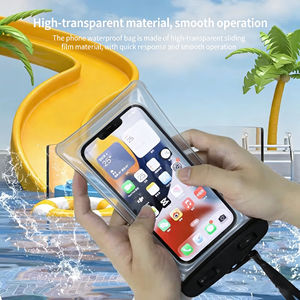 Pochette étanche IPX8 pour téléphone avec cadre airbag, sac transparent en PVC, cordon amovible, compatible avec les téléphones jusqu'à 7 pouces, idéale pour le sport, la natation et la plongée - Product Image 4