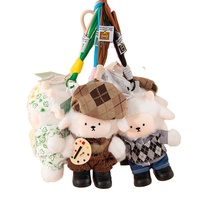 Pendentifs les plus vendus, petit mouton en peluche, boîte cadeau en peluche, jouets en peluche, poupées, cadeaux, sacs à poupées et pendentifs