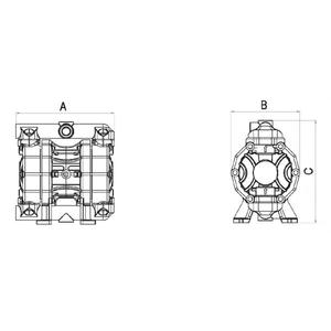 MECLUBE - 028-P055-AB4 Bombas de Doble Diafragma Accionadas por Aire Mod. P55 en Junta de polipropileno en EPDM - Product Image 2