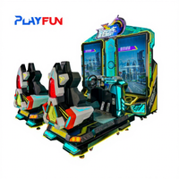 Simulateur de course automobile Starlight Racer pour deux joueurs, certifié CE, machine d'arcade à monnayeur, jeu de conduite dynamique à vendre