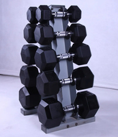 Ensembles d'haltères hexagonaux Gym Fitness avec support à vendre