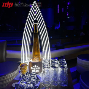 Support de bouteille de vin, de bière, de whisky, de liqueur éclairé pour bar de nuit en acrylique TDP, présentoir, glorificateur LED - Product Image 4