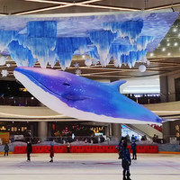 Jouet drone baleine volante télécommandée gonflable bionique, accessoire de spectacle pour les sites pittoresques, les centres commerciaux et les aquariums