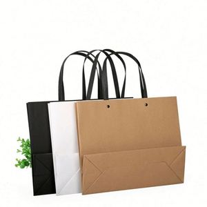 Sacs shopping en papier kraft personnalisés en gros, sacs cadeaux avec logo - Product Image 5