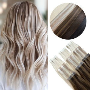 Extensiones de Cabello Adhesivas Más Vendidas, 100% Cabello Humano Remy, Trama Ultrafina Invisible, Liso, Ondulado Natural, Sin Enredos, Sin Caída - Product Image 1