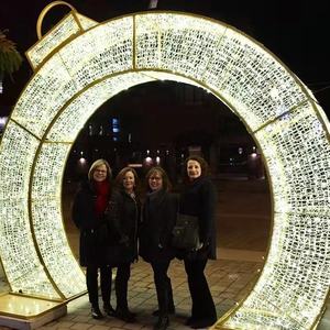 Décoration <span class=keywords><strong>de</strong></span> Noël extérieure géante en forme d'anneau 3D lumineux à LED pour centres commerciaux et monuments - Product Image 3