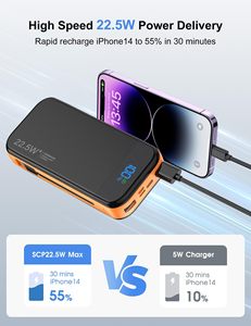 <span class=keywords><strong>2026</strong></span>년 베스트셀러 제품 듀얼 USB 대용량 20000mAh 내장 케이블 야외용 휴대용 충전기 슬림 USB 보조배터리 - Product Image 6