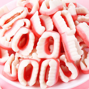 Paquete de Muestras de Dulces Personalizados al por Mayor, Sabor a Frutas Variadas, Gomitas Halal a Granel, Gomitas con Forma de Dientes, Caramelos de Goma de Alta Calidad, Marca OEM - Product Image 2