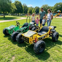 Go Kart Todoterreno con Motor de Gasolina de 4 Tiempos y 212cc, Control de Dirección Potente, Neumáticos de Vacío de 10 Pulgadas, 80 km/h, para Playas y Camping