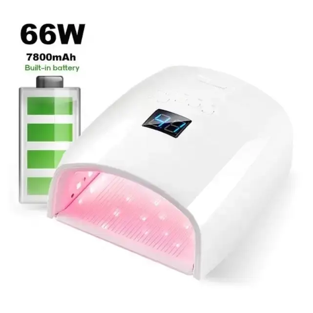 Profession elle Maniküre 66W Wireless Dual Light Schnur lose wiederauf ladbare Gel politur UV-LED-Nagel lampe für Nägel