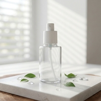 En stock, flacon pulvérisateur à fine brume de 100 ml, flacon en plastique à paroi épaisse portable pour emballage cosmétique