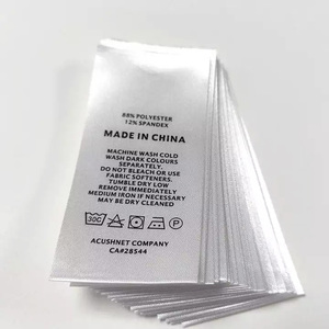 Camisetas de ropa personalizadas, camisas, etiquetas de cuidado impresas plegadas para ropa, Impresión de cuello, etiqueta de lavado - Product Image 1