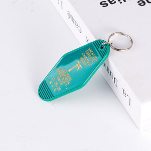 Sản xuất bán buôn Miễn phí thiết kế tùy chỉnh quảng cáo khách sạn Keychain PVC Acrylic logo khắc in long lanh khách sạn tag chìa khóa - Product Image 3