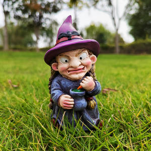 Ornamenti da scrivania personalizzati in resina per casa e ufficio decorazioni da giardino per esterni statuette magiche di <span class=keywords><strong>streghe</strong></span> di Halloween - Product Image 4