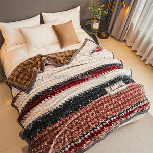 Colcha <span class=keywords><strong>de</strong></span> poliéster 100% antiestática <span class=keywords><strong>de</strong></span> gama alta, manta Raschel con patrón <span class=keywords><strong>de</strong></span> lujo moderno para cama, sofá, dormitorio - Product Image 1