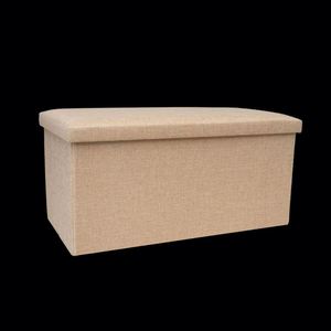 Modern <b>Stool</b> Living Room Furniture <b>Storage</b> Box Fabric Stainless Steel Bamboo Highest Quality Sample Available <b>Stools</b> Counter - Product Image 1