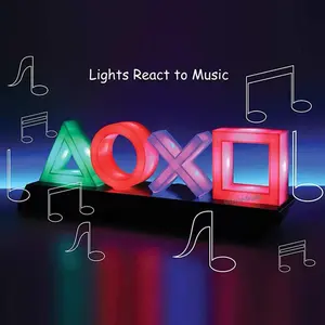 Luz LED de icono de juego para PS4/PS5 Lámpara decorativa de control de voz para <span class=keywords><strong>Playstation</strong></span> Player Juego de iluminación colorido comercial - Product Image 3
