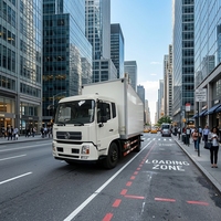 Camionnette 4x2 - Fourgonnette de transport, Camion utilitaire léger, Véhicule de fret fermé et Camion de livraison pour le transport logistique