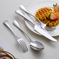 High Quality 304 Stainless Steel Flatware Set Luxury Gold Cutlery for Restaurants and Hotels Bulk Supply for Dining Use