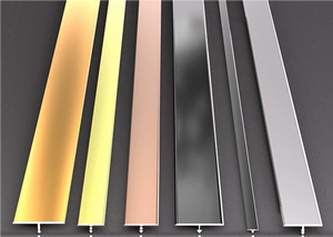 Garniture en T <span class=keywords><strong>de</strong></span> luxe en titane or en aluminium-Profilé <span class=keywords><strong>de</strong></span> <span class=keywords><strong>transition</strong></span> <span class=keywords><strong>de</strong></span> plafond pour sol et mur robuste pour carrelage et pierre - Product Image 3