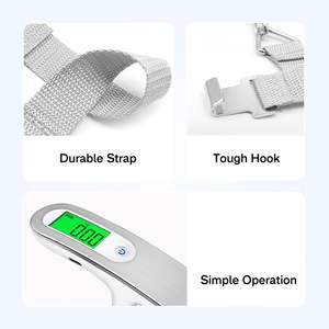 Digital Luggage Scale 50kg Portable LCD Display Electronic Scale Weight Balance Suitcase Travel Bag Hanging Steelyard Scale Tool - Product Image 3