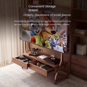 <span class=keywords><strong>Mobile</strong></span> <span class=keywords><strong>TV</strong></span> <span class=keywords><strong>Moderno</strong></span> in Legno Massello Rimovibile con Supporto Girevole per Soggiorno, Appartamento, Hotel, Camera da Letto - Product Image 4