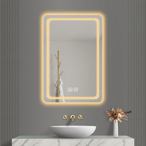 Miroir de salle de bain rectangulaire à LED rétroéclairé en gros, miroir de maquillage mural à commande tactile pour hôtel et maison - Product Image 2