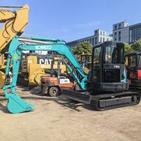 Excavator Mini Kobelco SK50SR 5 Ton Mesin Yanmar Gearbox Pompa dengan Bucket Penggali Bekas