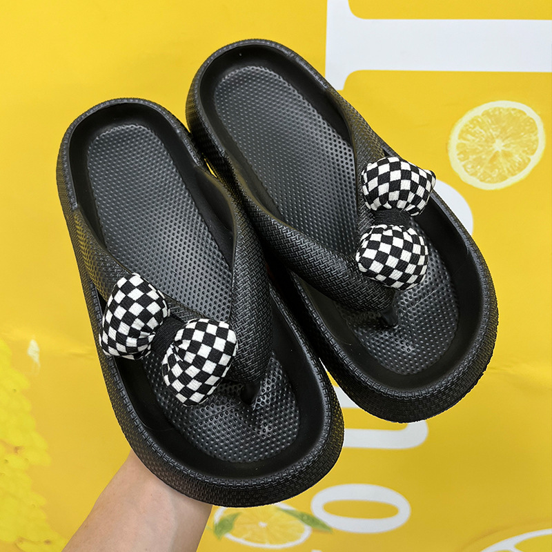 Women Summer Flip-flops Thick Soles Bow Sandals Fashion Flip Flops Slippers Wholesale