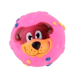 Durable round Rubber <b>Dog</b> <b>Ball</b> Toy Squeaky Interactive Pet Training Chew Toy Decompression <b>Dog</b> Chew Toy - Product Image 4