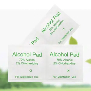 Almofada não tecida de peça única biodegradável portátil para preparação de álcool OEM ODM venda quente