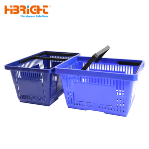 Cesta duradera de plástico de gran capacidad, cesta de supermercado de tamaño de logotipo de color personalizado - Product Image 2