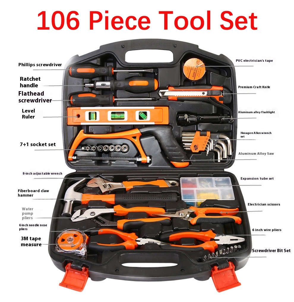 Ensemble d'outils à main de 106 pièces