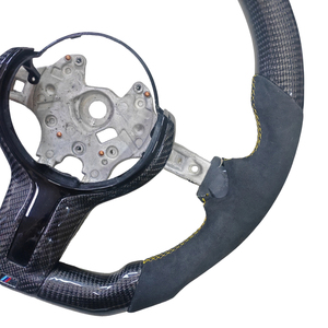 Cuir en fibre de carbone pour <span class=keywords><strong>volant</strong></span> pour M3 M4 F80 F82 Série 3 LED personnalisable Sport - Product Image 6