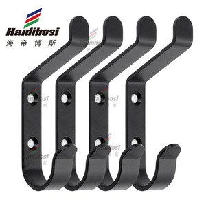 Haidibosi Wall <b>Mount</b> Clothing Hook Black Metal Coat Rack Minimalist Design Durable Hardware Organizer for Door Back Storage - Product Image 1