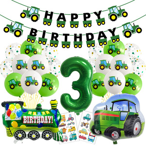 Nouveau véhicule <span class=keywords><strong>tracteur</strong></span> sur le thème de la ferme fête d'anniversaire 30/32 pouces fête d'anniversaire numérique ballon en aluminium décoration - Product Image 4