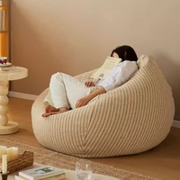 Fauteuil paresseux bean bag - Monoplace - Décontracté - Inclinable - Convertible en lit - Sans cadre - Sans assemblage - Compact - Style tatami - Mini canapé - Chaise longue