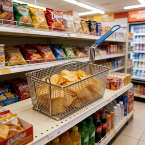 <span class=keywords><strong>Panier</strong></span> <span class=keywords><strong>de</strong></span> friture rectangulaire XL personnalisable en acier inoxydable 201 304 écologique pour poulet frit, frites et cuisine - Product Image 3