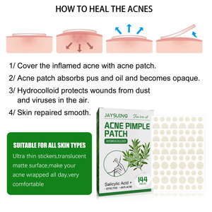 Jaysuing Waterproof Body Clear Patch invisibile per la riparazione idratante per l'acne Patch ingredienti a base di erbe Aloe Vera alleggerisce la stampa dell'acne - Product Image 6