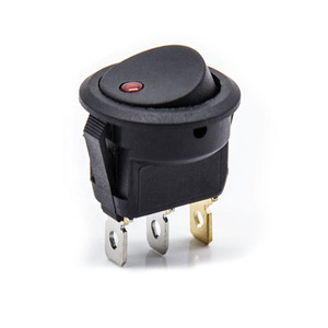 สวิตช์แบบโยกทรงกลมสีน้ำเงิน ขนาดรู 20 มม. 12V พร้อมไฟ LED แสดงสถานะ 3 ขา เปิด-ปิด ไฟ LED ส่องสว่าง สำหรับแผงหน้าปัดรถยนต์ สวิตช์แบบ SPST - Product Image 2