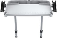 Grande planche de nettoyage et de filetage de poisson blanche de 36,5 po x 18,7 po avec 4 porte-cannes, règle à double échelle, planche à découper pour appâts, pince de table et outil de bateau