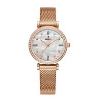 Damen-Design Benutzerdefiniertes Logo Luxus Mode Quarzuhr für Herren Damen Wasserdicht Zeiger Edelstahlgehäuse Lederarmband