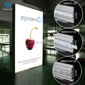 Guangzhou boîte d'éclairage double face LED boîtes à lumière suspendus publicité <span class=keywords><strong>site</strong></span> Web Seg impression profil d'extrusion sol marque - Product Image 4