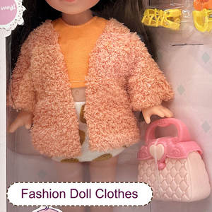 Tenues décontractées délicates Poupée de mode pour fille de 12 pouces avec accessoires, vêtements de poupée, pince à cheveux et ensemble de jouets avec sac à main - Product Image 4