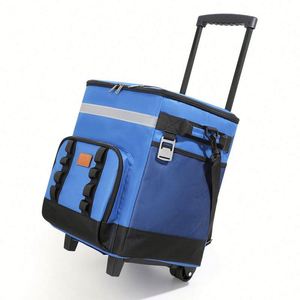 Sac isotherme souple pliable à roulettes de 35 L, étanche, grande capacité, avec poignée, pour la plage et le camping - Product Image 1