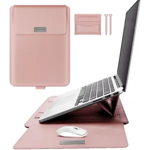 मैकबुक के लिए लैपटॉप स्लीव पाउच लैपटॉप स्लीव एयर एम2 एम3 13 14 15 16 इंच कवर गेमिंग माउस पैड नोटबुक स्टैंड होल्डर बैग