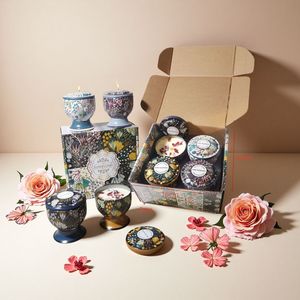 เทียนหอมอังจู กลิ่นหอมจากถั่วเหลือง บรรจุในกระป๋องรูปทรงถ้วย ชุดของขวัญกลิ่นหอมสำหรับบ้าน - Product Image 2