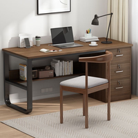Ensemble Table et Chaise de Bureau Commercial Moderne Simple, Bureau d'Ordinateur pour Employés, Résistant aux Taches, Idéal pour Bureaux et Immeubles de Bureaux