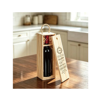 Boîte à vin en bois personnalisée, coffret cadeau vintage, souvenir d'anniversaire, coffret cadeau champagne, boîte en bois gravée, vente chaude