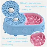 HomyPawz OEM Bol interactif pour chien, distributeur de nourriture liquide en silicone 3-en-1 avec boule roulante et tapis à lécher